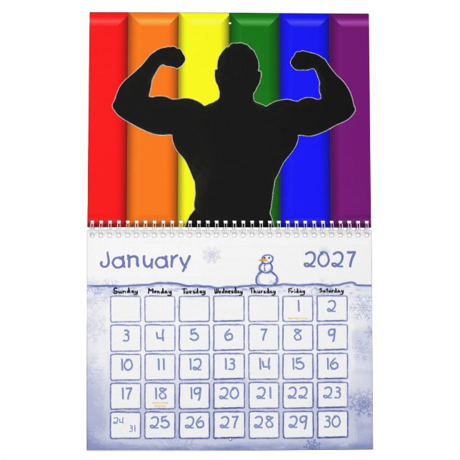 2011 Gay Pride Calendar (Jan 2027)