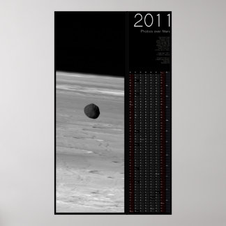2011 Phobos over Mars Poster