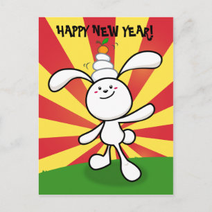 2011: Year of the Rabbit: Mochi Balance! Holiday Postcard