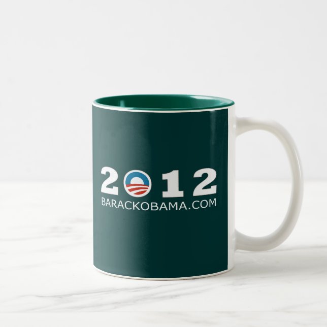 2012 Barack Obama Re-election Design Two-Tone Coffee Mug (Right)
