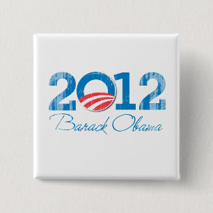 2012 - Barack Obama - Vintage.png 15 Cm Square Badge