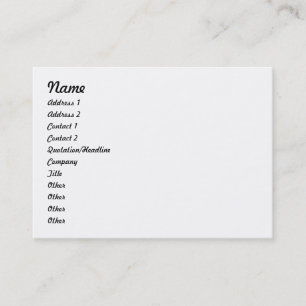 2012 Business card with Calender on back
