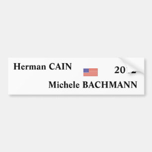 2012 CAIN BACHMANN BUMPER STICKER