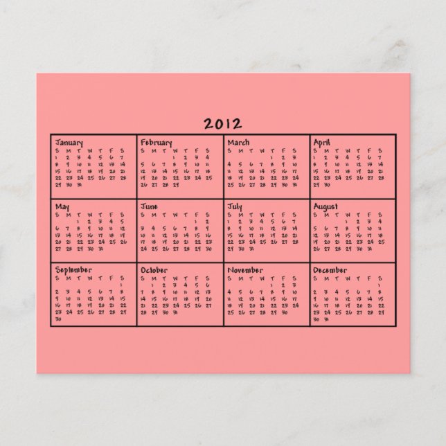 2012 Calendar Flyer (Front)