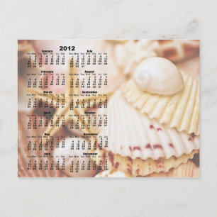2012 Calendar - Seashell Postcard