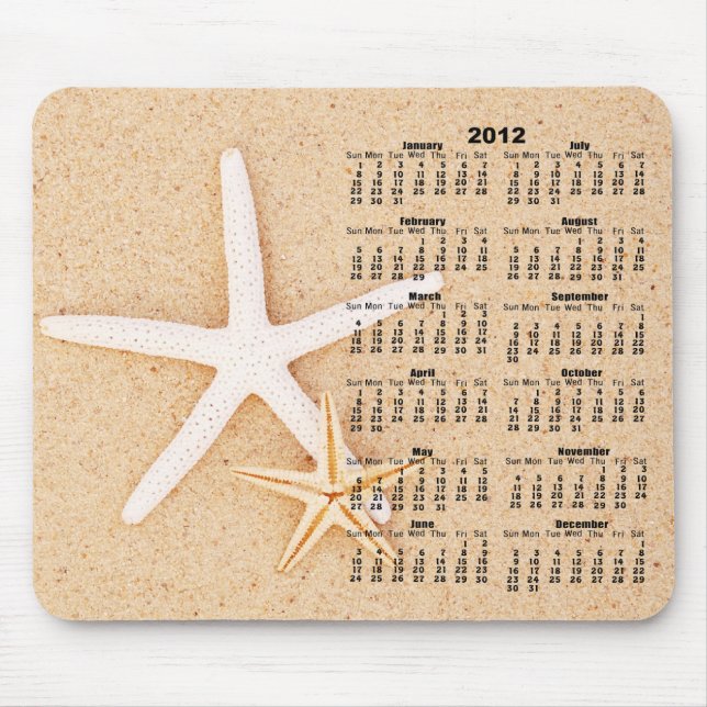 2012 Calendar - Starfish Mousepad (Front)
