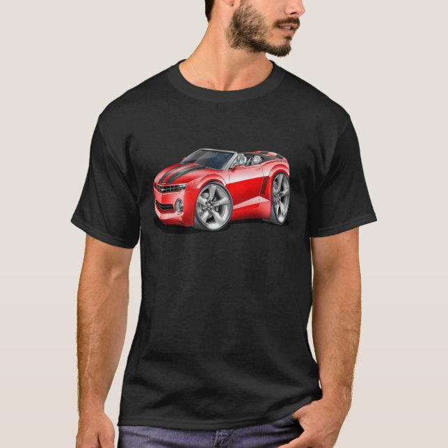 2012 Camaro Red-Black Convertible T-Shirt (Front)