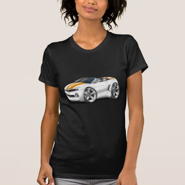 2012 Camaro White-Orange Convertible T-Shirt (Front)