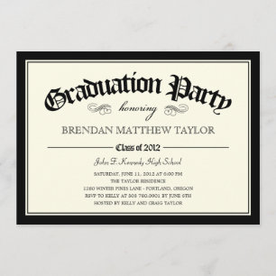 2012 Diploma Graduation Party Invitation