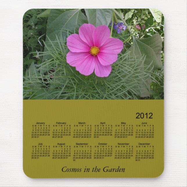 2012 Floral Calendar Mouse Pad (Front)