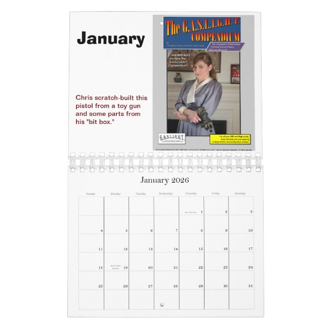 2012 GASLIGHT Calendar (Jan 2026)