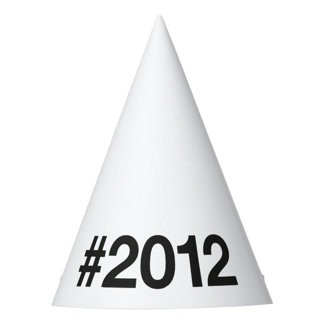 2012 Hashtag 13 Birthday Anniversary Party Hat (Front)