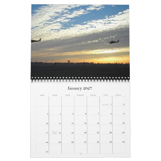 2012 Military Silhouettes Calendar (Jan 2027)