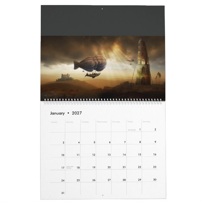 2012 Mysterious Stories (1) - Huge Wall Calendar (Jan 2027)