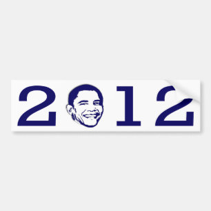2012 Obama Head Bumper Sticker