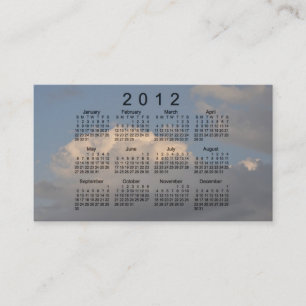 2012 Pocket Calendar Business Card
