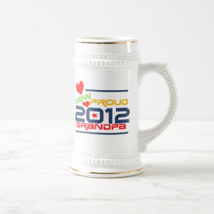 2012 Proud Grandpa T-shirts and Gifts Beer Stein