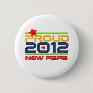 2012 Proud New Papa T-shirts and Gifts 6 Cm Round Badge