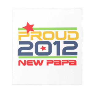 2012 Proud New Papa T-shirts and Gifts Notepad