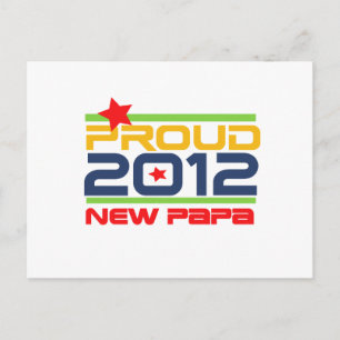 2012 Proud New Papa T-shirts and Gifts Postcard