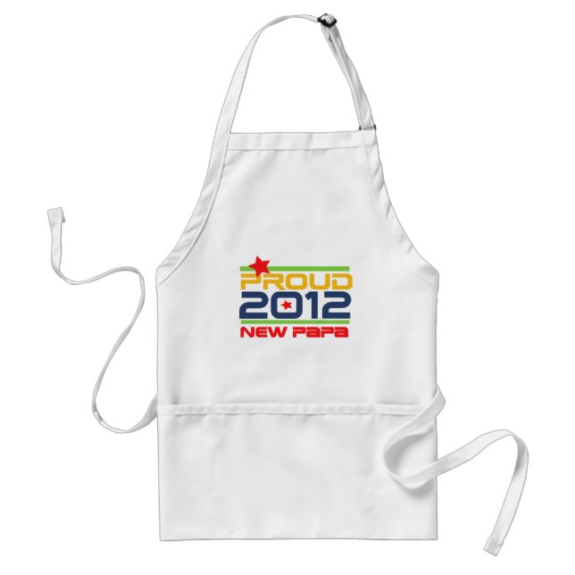 2012 Proud New Papa T-shirts and Gifts Standard Apron (Front)