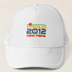 2012 Proud New Papa T-shirts and Gifts Trucker Hat
