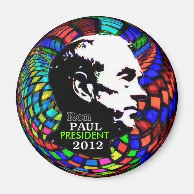 2012 Ron Paul Psychedelic magnet (Front)