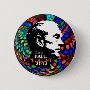 2012 Ron Paul Psychedelic pin