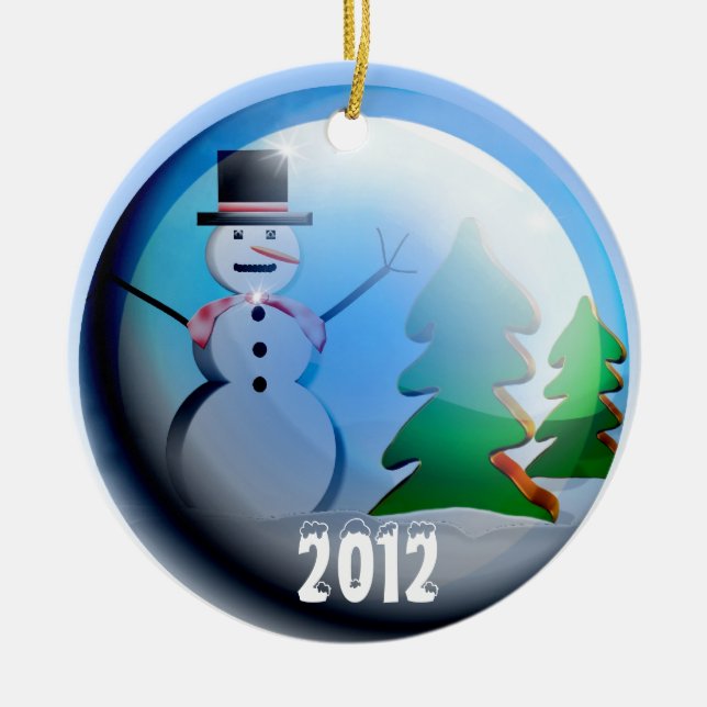 2012 Snow Globe Holiday Ornament (Front)