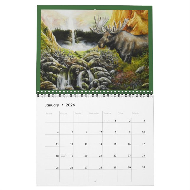2012 Wildlife Art Calendar Art by David Paul (Jan 2026)