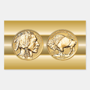 2013 American Buffalo Proof Gold Coin  ~  USA Rectangular Sticker
