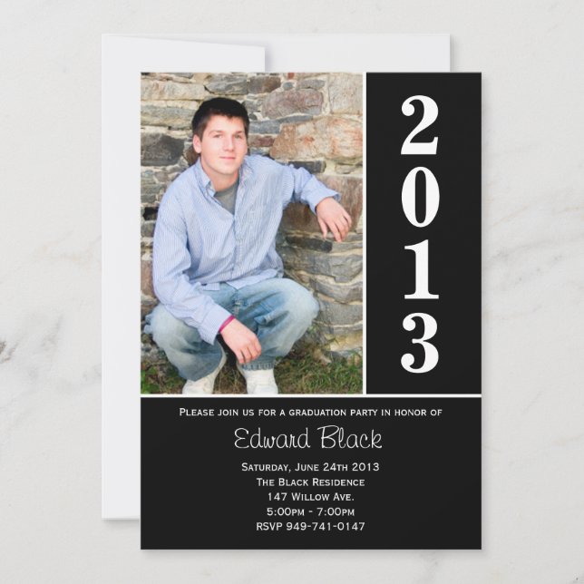 2013 Black Graduation Announcement (Front)