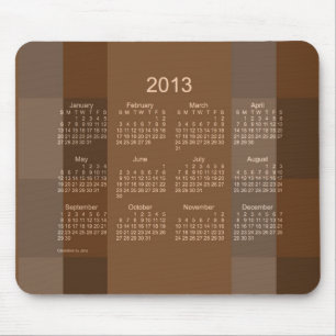 2013 Calendar Mouse Pad