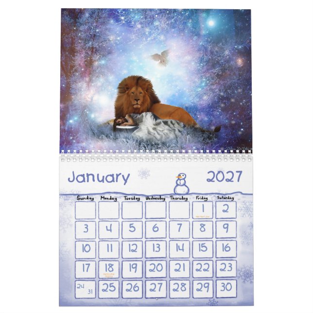 2013 calendar  prophetic art by Dolores DeVelde (Jan 2027)
