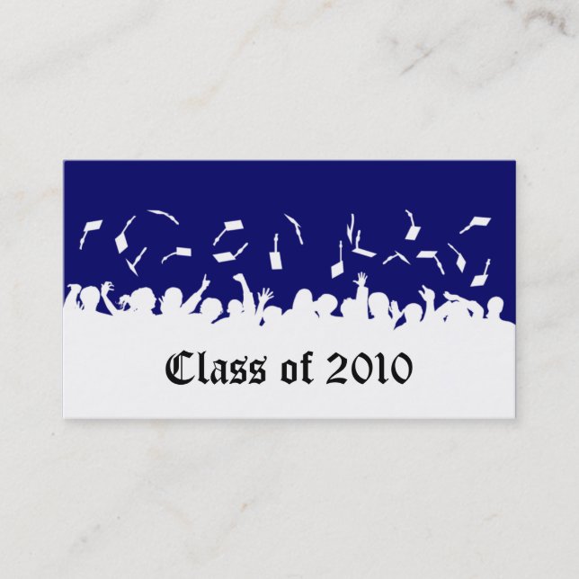 2013 Cap & Gown Graduation Status Card (navy) (Front)