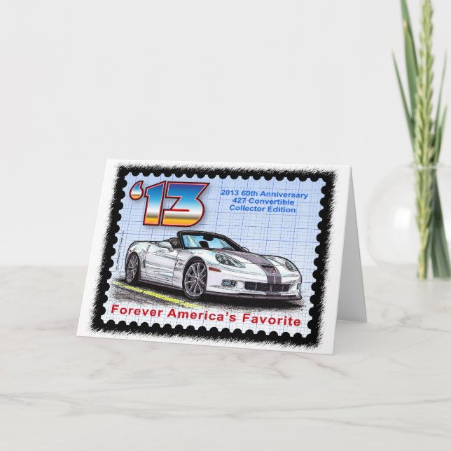 2013 Corvette 60th Anniversary Convertible Card (Front)