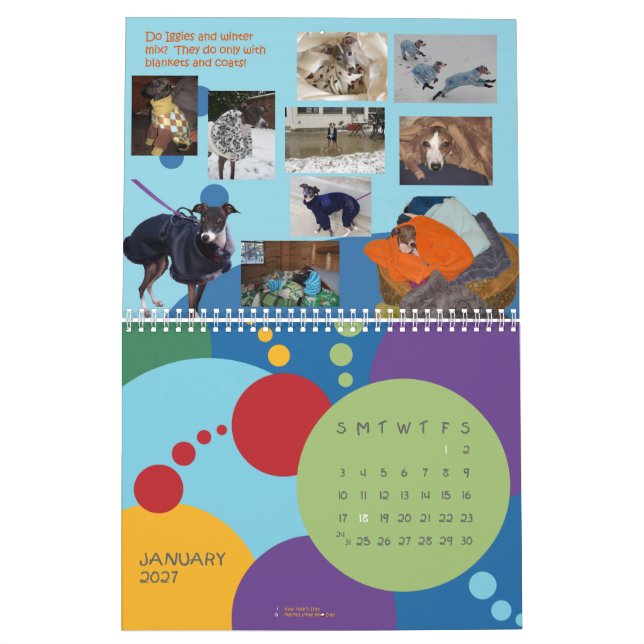 2013 IGWhispers' 2013 Italian Greyhound Calendar (Jan 2027)