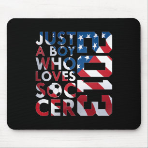 2013 Just A Boy Who Loves Soccer 13th Birthday  Mouse Pad