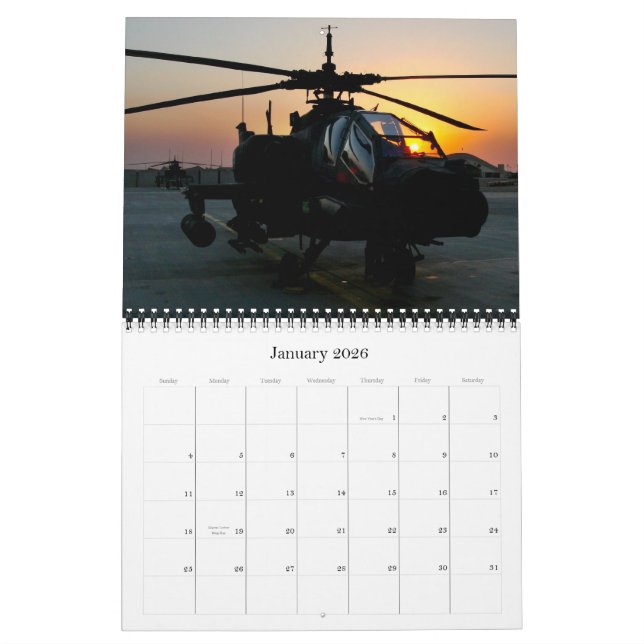 2013 Military Silhouettes Calendar (Jan 2026)