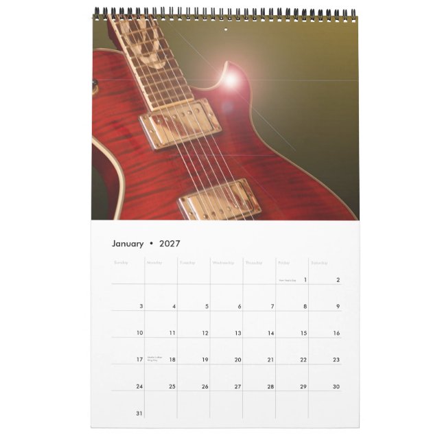 2013 music calendar (Jan 2027)