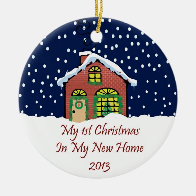 2013 My New Home Christmas Ceramic Tree Decoration (Front)