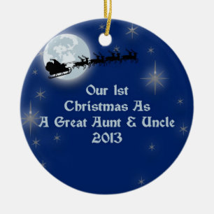2013 Our 1st Christmas As A Great Aunt and Uncle Ceramic Tree Decoration