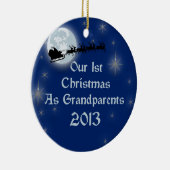 2013 Our 1st Christmas As Grandparents Ceramic Tree Decoration (Right)