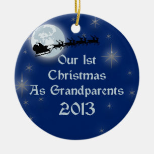2013 Our 1st Christmas As Grandparents Ceramic Tree Decoration