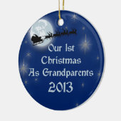 2013 Our 1st Christmas As Grandparents Ceramic Tree Decoration (Left)