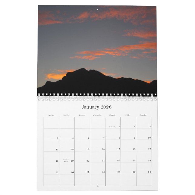2013 Pusch Peak Sunrises Calendar (Jan 2026)