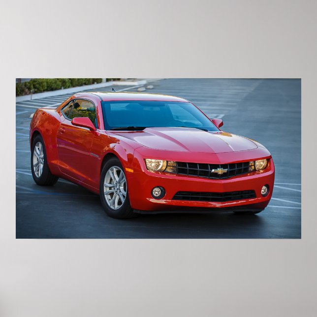 2013 Red Chevrolet Camaro Poster (Front)