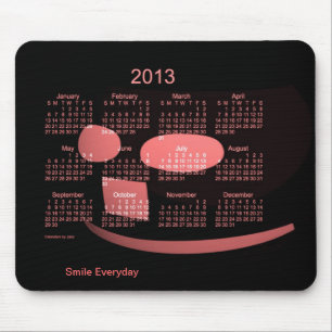 2013 Smile Calendar Mouse Pad