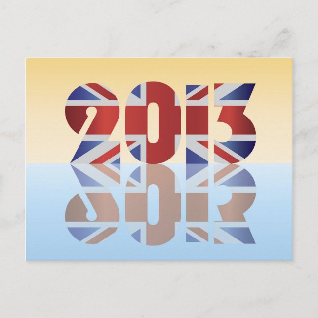 2013 UK England Union Jack Flag Postcard (Front)