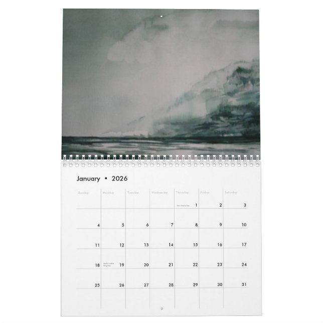 2013 Watercolor Calendar (Jan 2026)